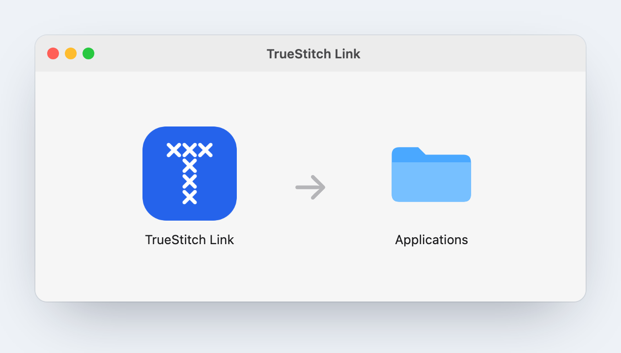 Drag TrueStitch Link into Applications